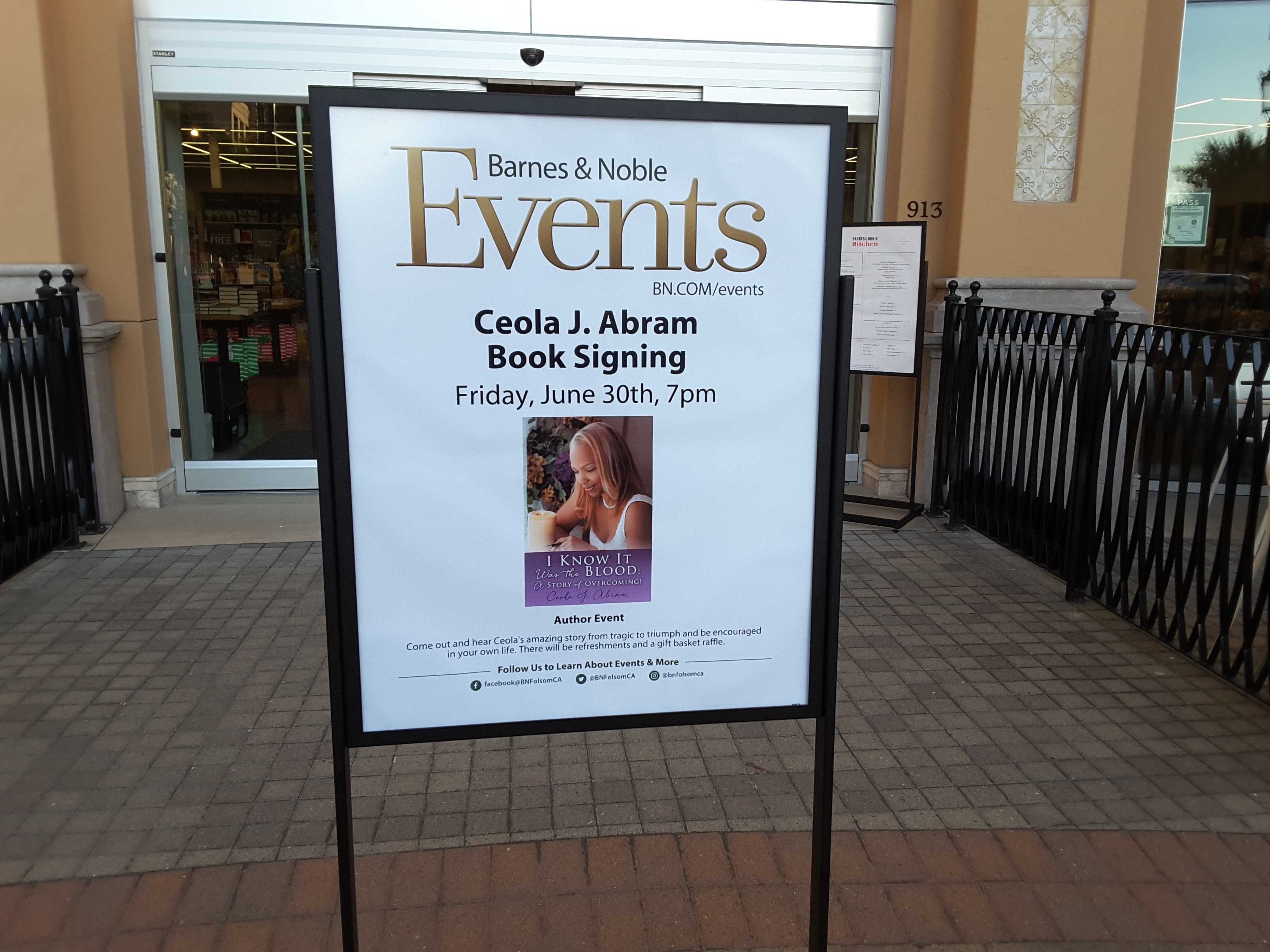 Barnes & Noble Folsom book signing — June 30